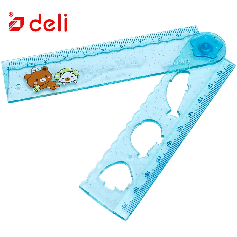 Deli 1 ПК прозрачный пластиковый акриловый складной прямой чертеж линейки