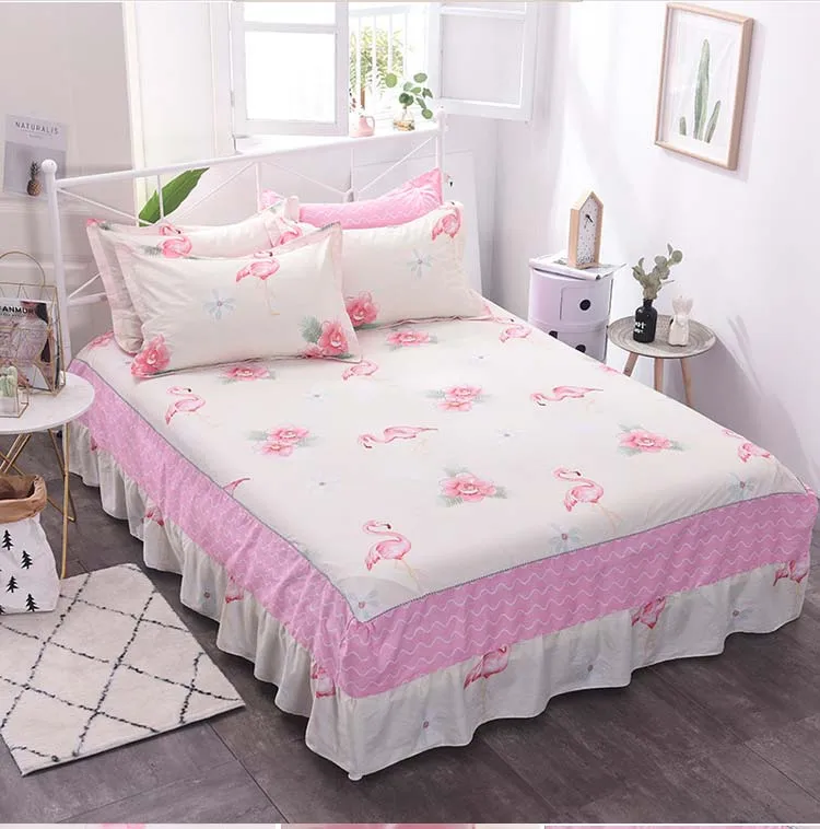 Cotton bed skirt, non-slip protective cover,bed skirts,twin full queen size bedding Mattress cover  Bed cover Home textile