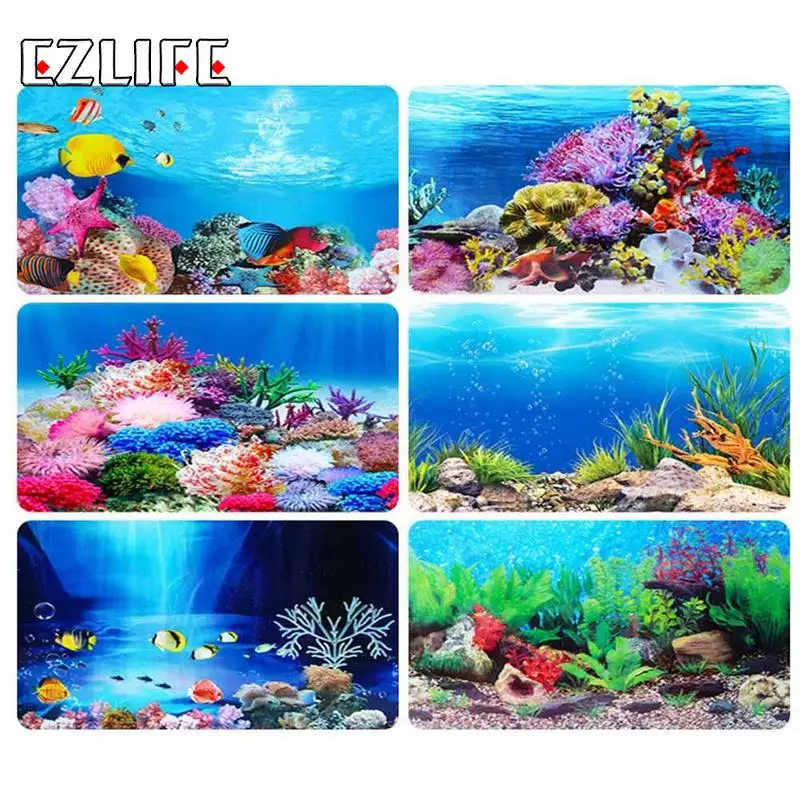 Fish Tank Background Poster Fish Bowl Background Painting 3D Ocean