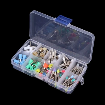 

YAS 100pcs New Mixed Color Nylon Latch Flat Polishing Dental Prophy Brushes Cups Kit