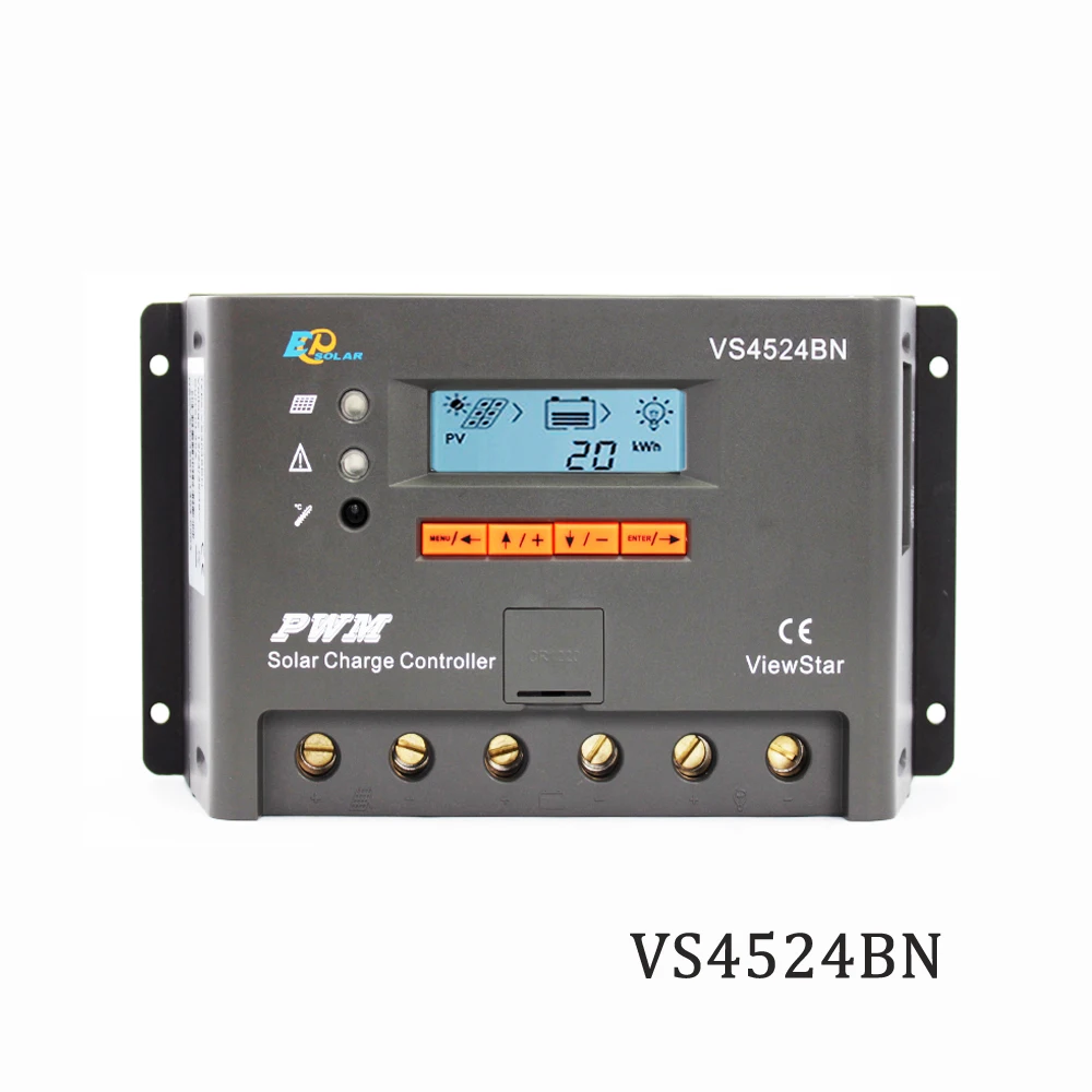 Viewstar VS4524BN 45A 12V 24V EP PWM программируемая Солнечная Панель зарядное устройство