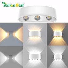 Lemonbest Крытый 2 Вт 6 Вт 8 Вт светодиодный настенный светильник AC85-265 алюминиевый декоративный настенный светильник для спальни светодиодный настенный светильник