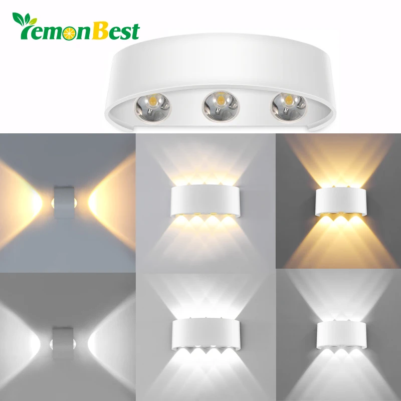 Lemonbest в помещении 2 Вт 6 8 светодиодный настенные светильники AC85-265 Алюминий