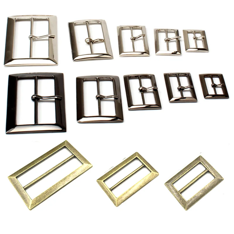 

10pcs/lot 25mm/30mm/40mm/50mm Gold silver Square Metal Sliders Adjuster Buckle For Shoe Bag Belt Decoration DIY Accessory Sewing