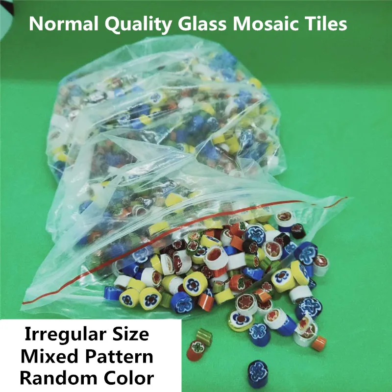

500g/bag Normal Quality Hot Melt Glass Sontes Mixed Pattern Random Color Irregular Size Mosaic Tiles DIY Art Craft