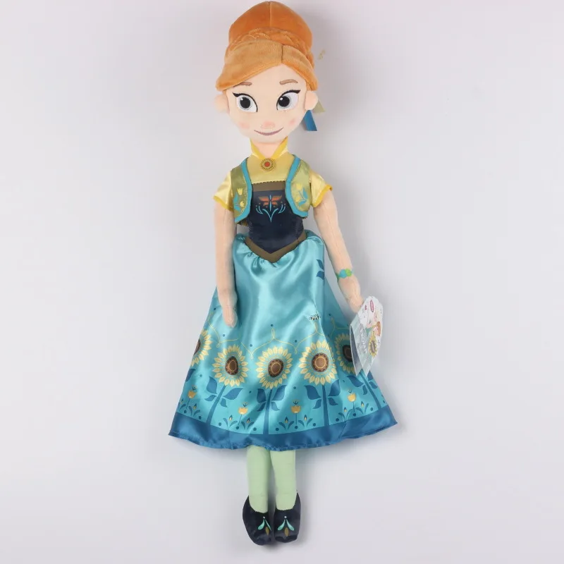 Disney Frozen Fever 40 см-50 см Снежная королева принцесса Анна Кукла Эльза игрушки мягкие плюшевые детские игрушки подарок - Цвет: Anna