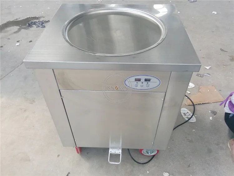 Бесплатная доставка 450 мм Одна круглая сковородка машина для разжаривания мороженого машина для жареного Мороженого Машина Для Мороженого