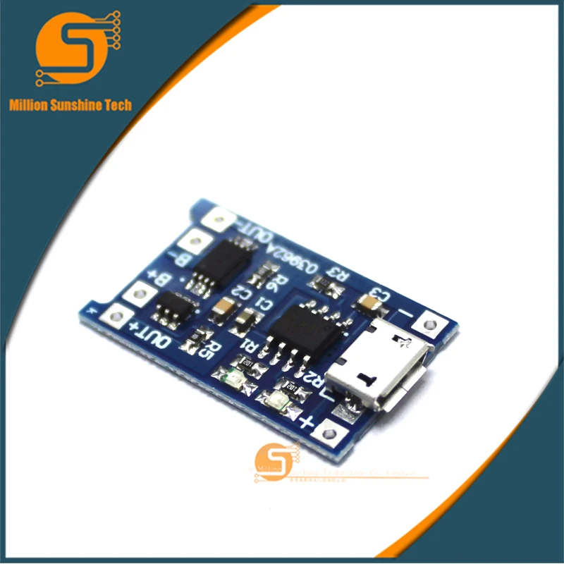 

new 5pcs Micro USB 5V 1A 18650 TP4056 Lithium Battery Charger Module Charging Board With Protection Dual Functions 1A Li-ion