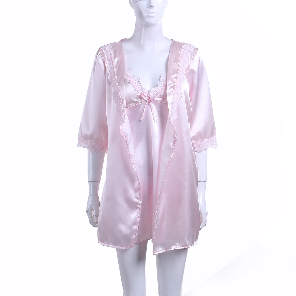 3 шт., женское белье, Весеннее шелковое кружевное платье, Женская Осенняя Однотонная ночная рубашка, топы на бретельках, ночная рубашка