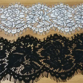 

3 yards bilateral Sewing lace 14cm width Eyelashes lace trim flower wave lace fabric handmade diy clothes accessories