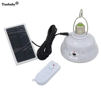 

Dimmable AC/DC Power Switch Solar Panel E27 Portable LED Bulb Lamp lights with Remote controller