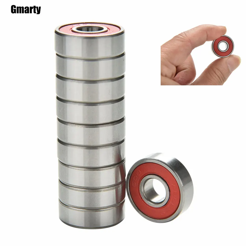 8Pcs 22x8x7mm ABEC-11 608 RS Bearing For Scooter Skate Skateboard Inline Roller