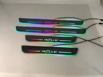 Eosuns led移動ドアスカッフプレートnerfバー&ランニングボードドア敷居ライトオーバーレイ用メルセデスベンツw245 bクラスb180 b200
