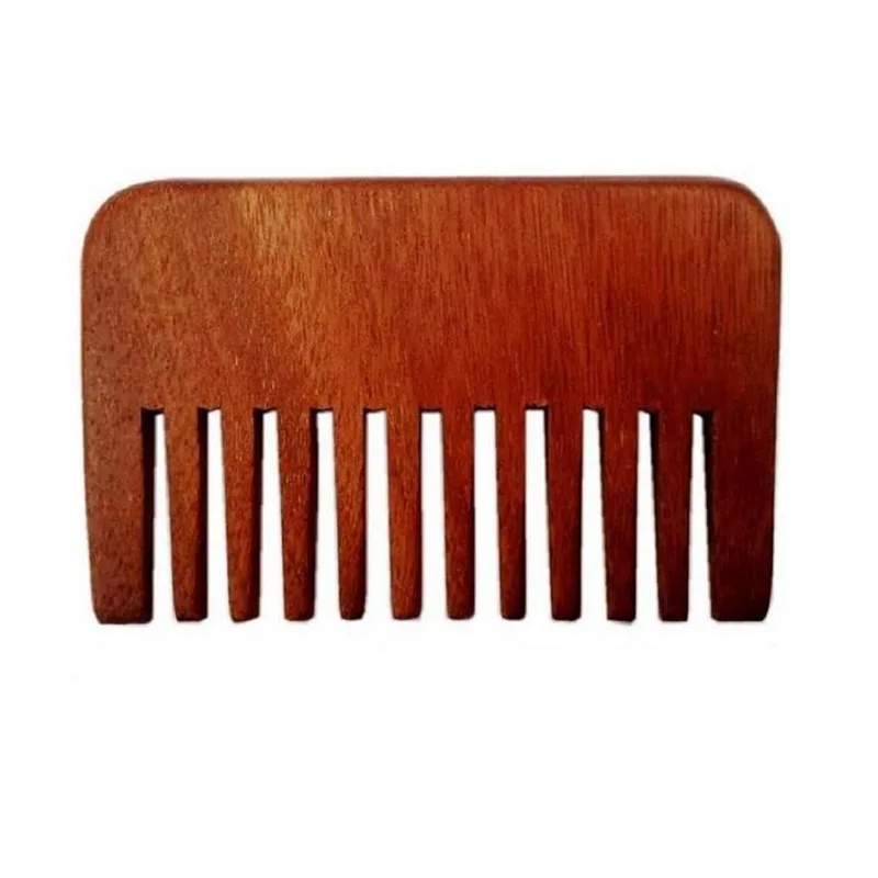 Wide Teeth Wooden Combs Straight Pocket Wooden Beard Combs Custom