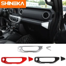 SHINEKA Modanature interne per Jeep Wrangler JL 2018 + Pannello di Controllo Aria Condizionata Della Decorazione Autoadesivo Accessori Per jeep JL