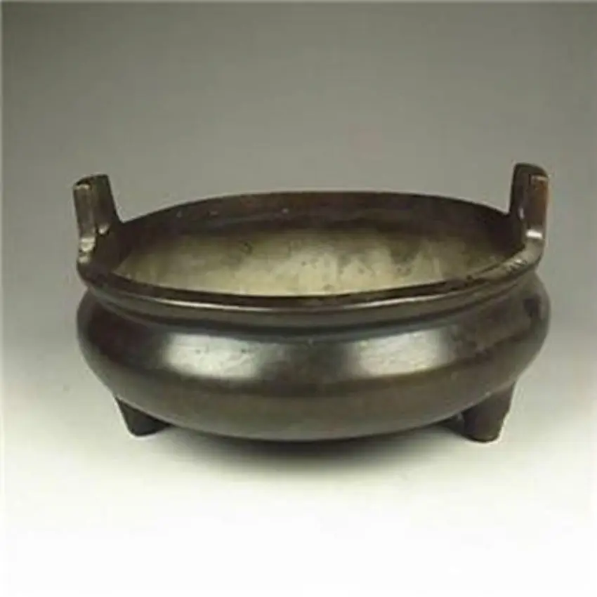 

hot Chinese Bronze Incense Burner w Ming Dynasty XuanDe Mark