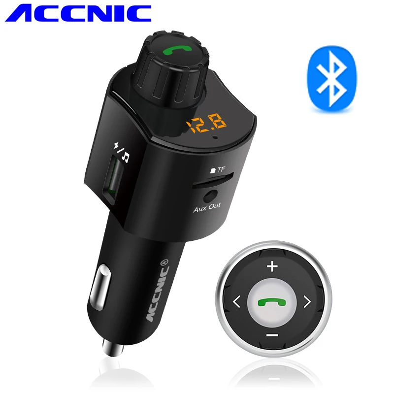 Accnic P2 Hands Free FM Transmitter Remote Wireless Bluetooth