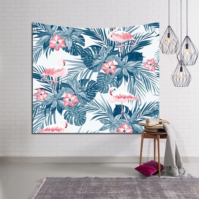 

RUBYLOVE Digital Printing Tapestry Wall Blanket Beach Towel Flamingo