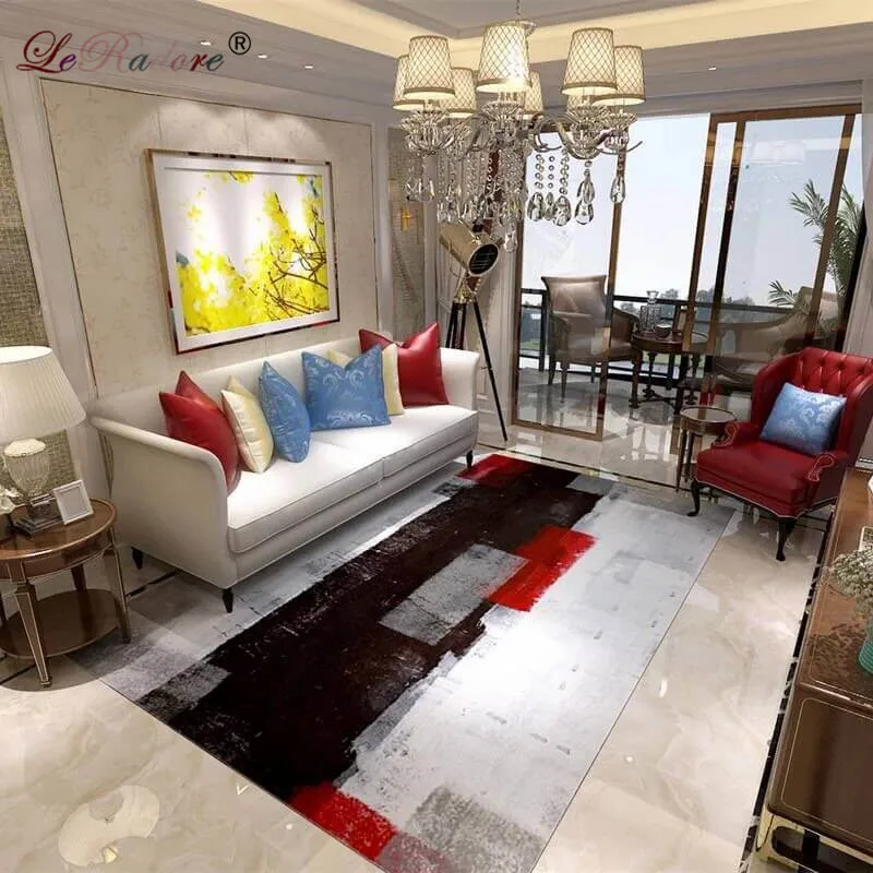 

LeRadore New Geometric Rugs Carpets For Living Room Modern Bedroom Floor Rugs Coffee Table Art Rug Meeting Room Mats 180*280cm