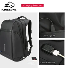 15/17 Inch Backpack Men Women USB Charging Laptop Bag for Teenager Large Casual Shoulder Bagpack Travel Mini Back Packs Kingsons 15/17 Inch Backpack Men Women USB Charging Laptop Bag for Teenager Large Casual Shoulder Bagpack Travel Mini Back Packs Kingsons