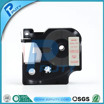 

10 packs 12mm Red on Clear 45012 compatible label tapes for dymo label printers