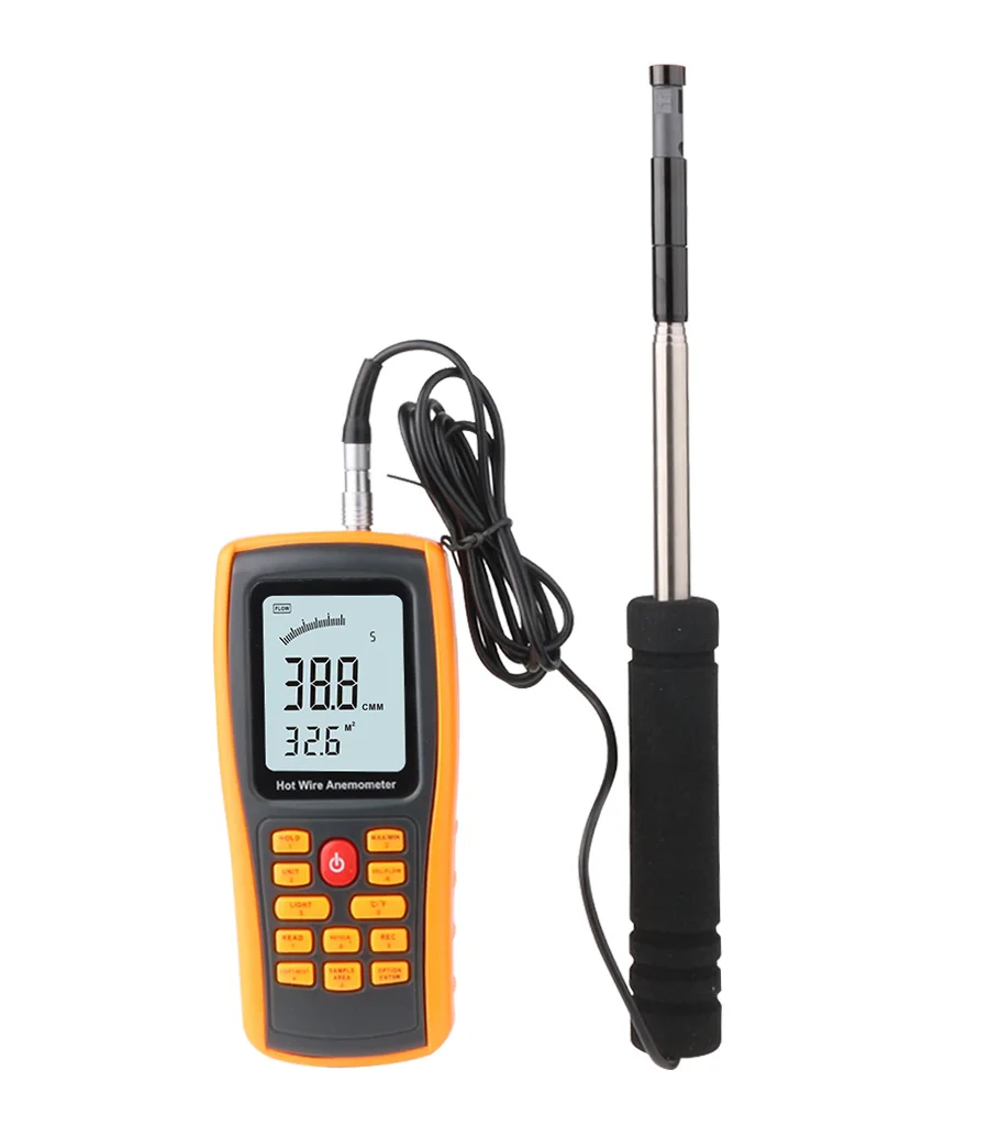 BENETECH измерительный интрумен Анемометр цифровой скорость ветра, температура тестер USB интерфейс GM8903 0~ 30 мс Анемометр Датчик ветра