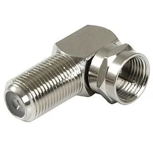 1 x New F Male to F Female in Series Right Angle RF Adapter Connector