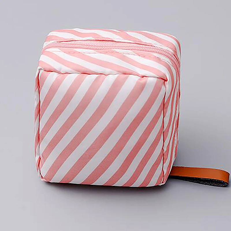 Мини однотонная косметичка для красоты квадратная дорожная портативная прочная