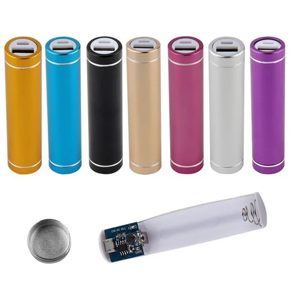Multicolor 18650 Power Bank Case Hard Universal USB 5V 1A Mobile Charger Pack 18650 flat Battery Case External Kit Case