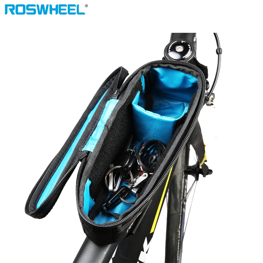 Flash Deal ROSWHEEL ATTACK 2017  Waterproof Bicycle Bag Front Beam Frame Top Tube Bag MTB Road Foldig Bike Phone Bag Cycling Accessories 4