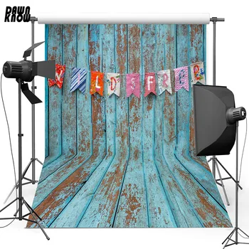 

DAWNKNOW Letter Vinyl Photography Background For Baby Wood Floor New Fabric Polyester Backdrop For Wedding Photo Studio S2288