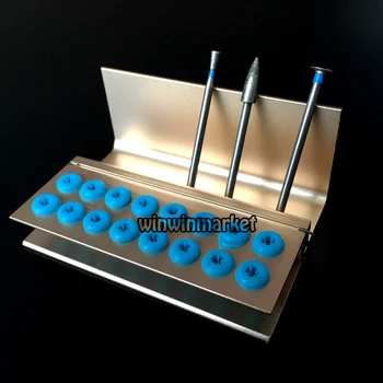 

1pc FG RA Bur Tips Disinfection Holder Block Sterilizer - Multifunctional +3 Burs