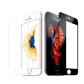 

CAMDEMS 100pcs 2.5D Full Cover Glass Screen Protector Hard Frame Tempered Glass Film For Iphone X 8 8plus 6 6s 6s Plus 7 7plus
