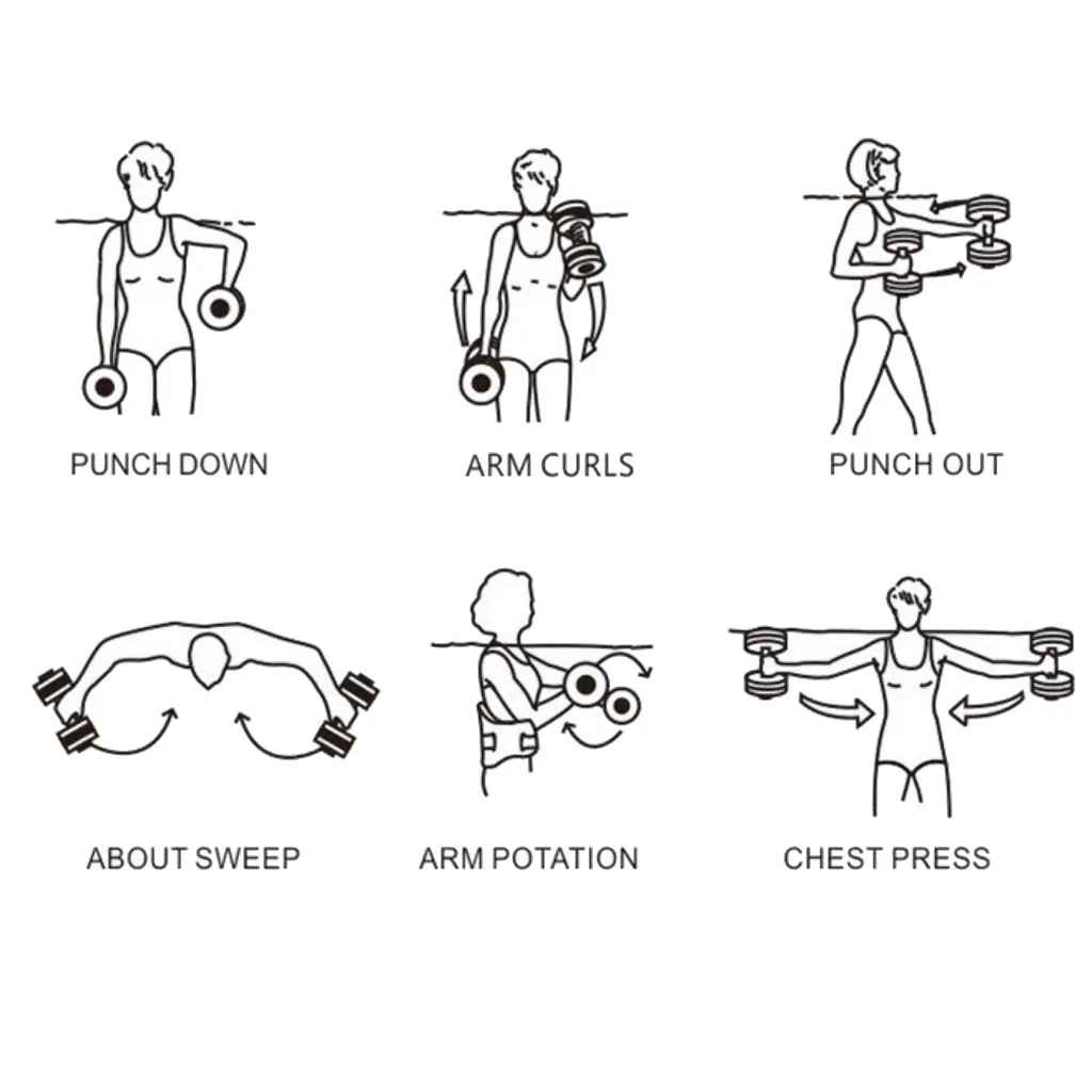 2 шт. водная акватика Аэробика гантели Вес плавательный фитнес-бассейн упражнения тренировка средняя водная с изображением тяжелоатлетов тренировка