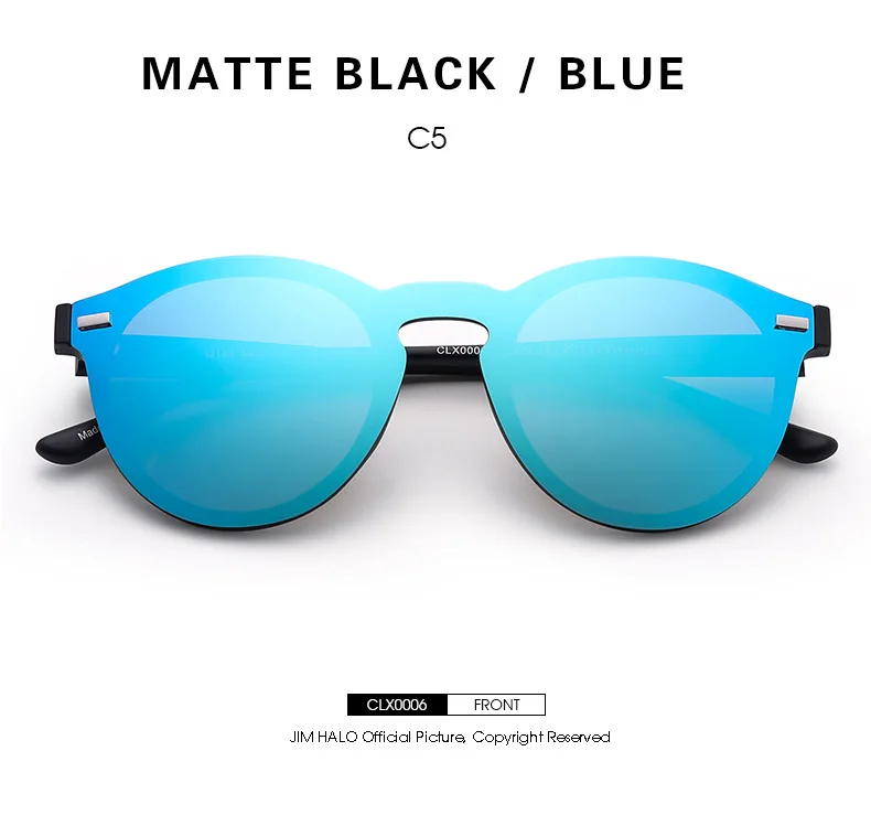 Óculos de sol feminino com lente espelhada Matte Preto