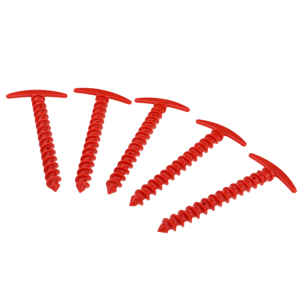 5pcs Plastic Stakes Small Tarp Stakes Tent Spikes for Sand Lawn Beach Blankets Compact Lightweight Tent Pegs