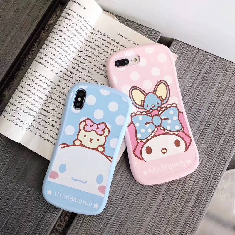 Супер милый японский мультфильм Мелодия Cinnamoroll розовый силиконовый защитный чехол для iPhone X XR XS MAX 6 S 7 8 plus чехол