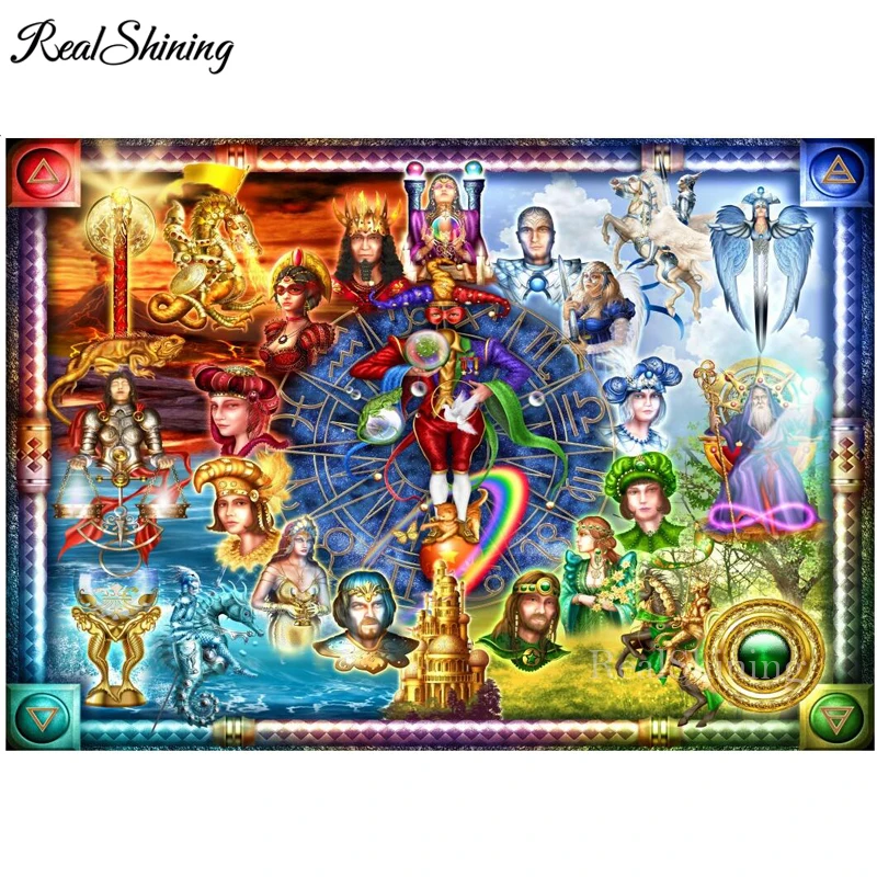 

Full square/round Tarot of Dreams 5D DIY Diamond Painting 12 constellations Cross Stitch Rhinestone Mosaic Painting Decor FS6209