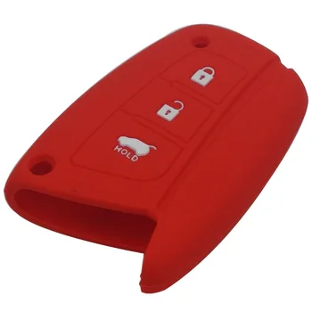 Keyforkess 30 pz/lotto 3 pulsanti a distanza Smart Car chiave copertura della cassa del Silicone per Hyundai Solaris ix35 ix45 Accent Elantra Santa Fe - Jingyuqin 30 pz lotto 3 pulsanti a distanza Smart Car chiave copertura della cassa del