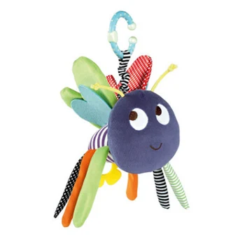 

Infant Newborn Soft Bee Plush Toy Baby Bed Bell Soft Hanging Toys Animal Handbells Rattles Education Doll For Stroller