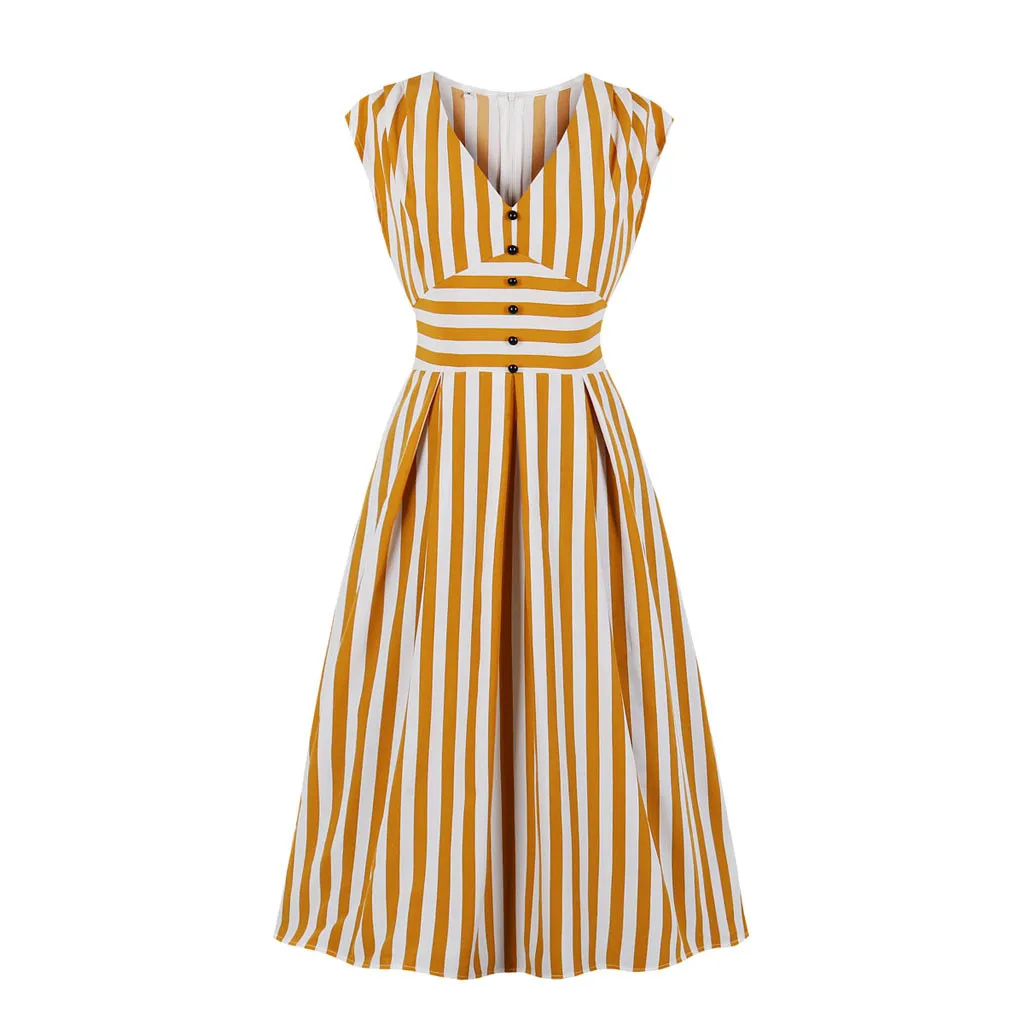 Платье В Полоску На Пуговицах фото 6