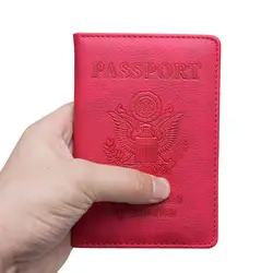 Новый американский Стиль Обложка для паспорта бумажник Для мужчин дизайнер Защитные держатель Possport wo Для мужчин мешок карты Паспорт Дело