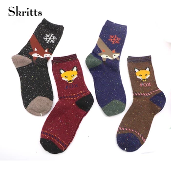 

Skritts 2pairs Women's Socks Lady Animals Patterns Socks Fashion Autumn Winter Cute 3D Cartoon Female Thermal Warm Cotton Socks