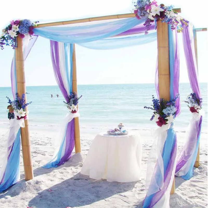 

Table Swag Fabric Runner Chair Sash lawn beach Wedding church Car Party Stair Bow Valance bridal shower birthday Decoration