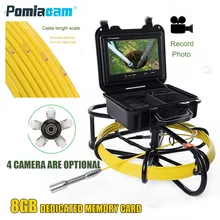 WP9600 20 m 65FT Cabo TUBO de Drenagem & tubulação de esgoto Câmera De Inspeção De Esgoto Câmera de Inspeção De vídeo 9 polegada exibição de vídeo gravação
