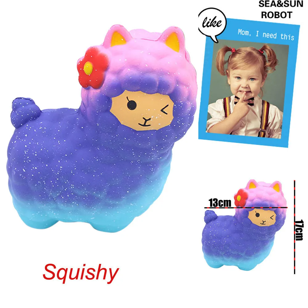 Squishy Джамбо Kawaii Мультфильм Красочные Альпака Ароматические Игрушка антистресс замедлить рост squeeze Забавные игрушки 30S8108 Перевозка груза