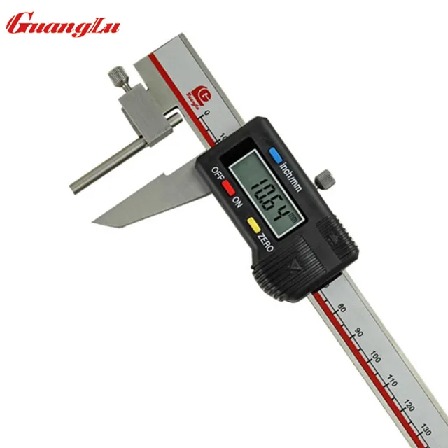 GUANGLU Tube Thickness Digital Caliper 0 150mm/0.01 Stainless Steel