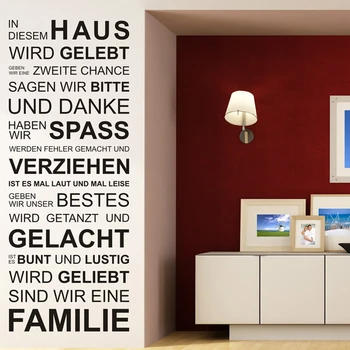 

Stickers Quote German House Rules Wall Art Decal Design Wall Decor Living Room Home Decor Poster House Decoration 55 cm x 140 cm