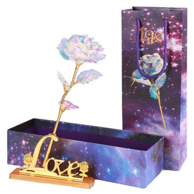 Valentine's Day Creative Gift 24K Foil Plated Rose Gold Lasts Forever Love Wedding Decor Lover Lighting | Дом и сад