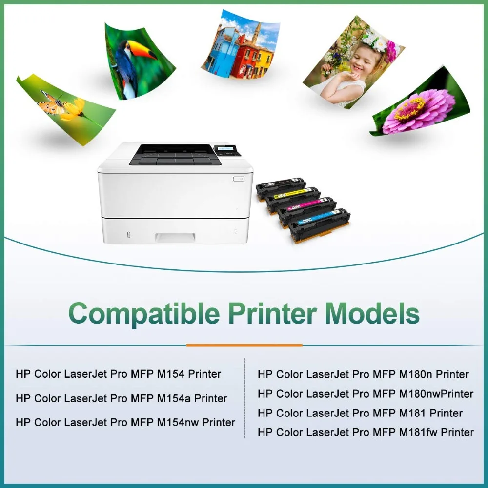 SHIZHI совместимый тонер картридж 204A 510A HP CF510A CF511A CF512A CF513A r Color LaserJet Pro M154 MFP M180 180n m181